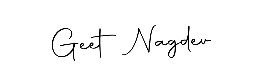 Design your own signature with our free online signature maker. With this signature software, you can create a handwritten (Autography-DOLnW) signature for name Geet Nagdev. Geet Nagdev signature style 10 images and pictures png