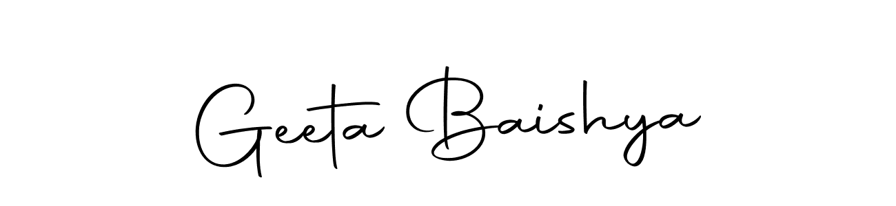 Use a signature maker to create a handwritten signature online. With this signature software, you can design (Autography-DOLnW) your own signature for name Geeta Baishya. Geeta Baishya signature style 10 images and pictures png
