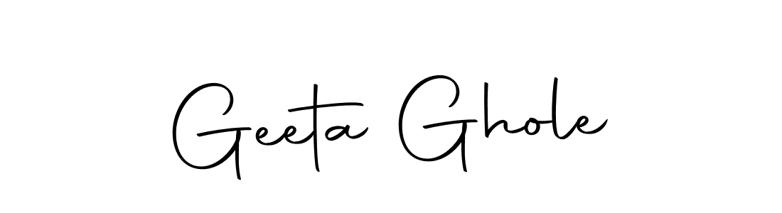 Design your own signature with our free online signature maker. With this signature software, you can create a handwritten (Autography-DOLnW) signature for name Geeta Ghole. Geeta Ghole signature style 10 images and pictures png