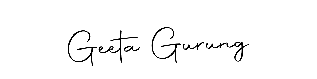 This is the best signature style for the Geeta Gurung name. Also you like these signature font (Autography-DOLnW). Mix name signature. Geeta Gurung signature style 10 images and pictures png