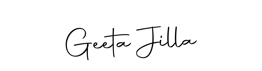 Create a beautiful signature design for name Geeta Jilla. With this signature (Autography-DOLnW) fonts, you can make a handwritten signature for free. Geeta Jilla signature style 10 images and pictures png