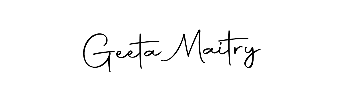 The best way (Autography-DOLnW) to make a short signature is to pick only two or three words in your name. The name Geeta Maitry include a total of six letters. For converting this name. Geeta Maitry signature style 10 images and pictures png