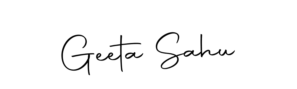 How to make Geeta Sahu name signature. Use Autography-DOLnW style for creating short signs online. This is the latest handwritten sign. Geeta Sahu signature style 10 images and pictures png