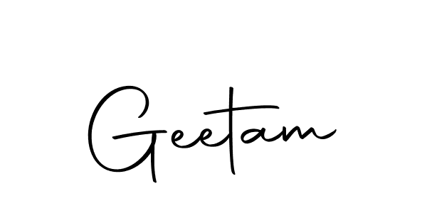 Use a signature maker to create a handwritten signature online. With this signature software, you can design (Autography-DOLnW) your own signature for name Geetam. Geetam signature style 10 images and pictures png