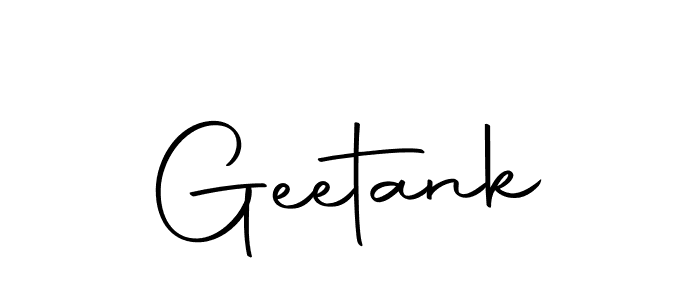 Use a signature maker to create a handwritten signature online. With this signature software, you can design (Autography-DOLnW) your own signature for name Geetank. Geetank signature style 10 images and pictures png