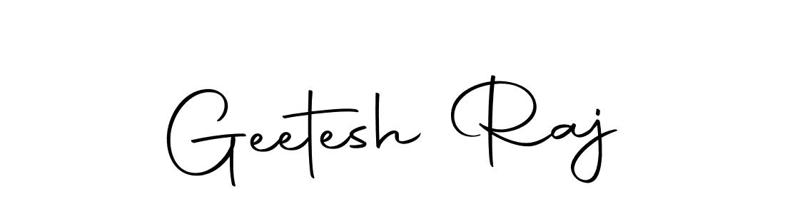 How to make Geetesh Raj name signature. Use Autography-DOLnW style for creating short signs online. This is the latest handwritten sign. Geetesh Raj signature style 10 images and pictures png