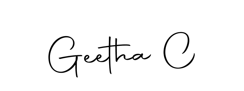 Create a beautiful signature design for name Geetha C. With this signature (Autography-DOLnW) fonts, you can make a handwritten signature for free. Geetha C signature style 10 images and pictures png