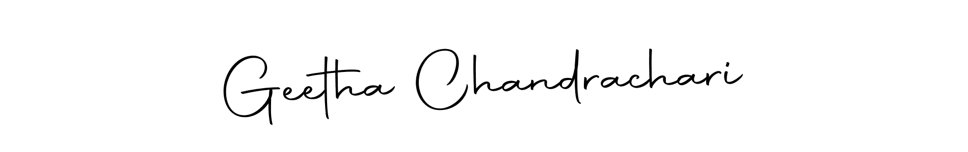 The best way (Autography-DOLnW) to make a short signature is to pick only two or three words in your name. The name Geetha Chandrachari include a total of six letters. For converting this name. Geetha Chandrachari signature style 10 images and pictures png