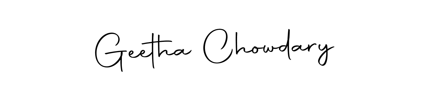 You can use this online signature creator to create a handwritten signature for the name Geetha Chowdary. This is the best online autograph maker. Geetha Chowdary signature style 10 images and pictures png