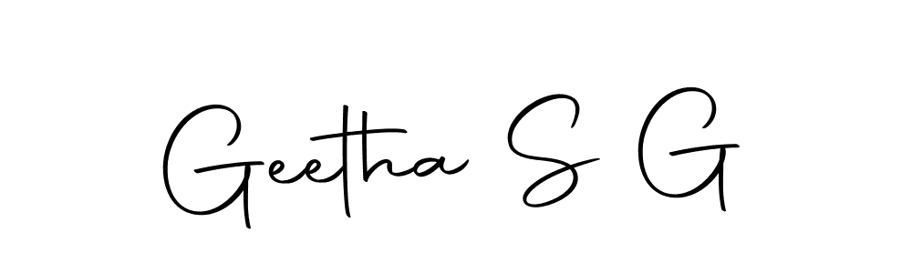 Use a signature maker to create a handwritten signature online. With this signature software, you can design (Autography-DOLnW) your own signature for name Geetha S G. Geetha S G signature style 10 images and pictures png