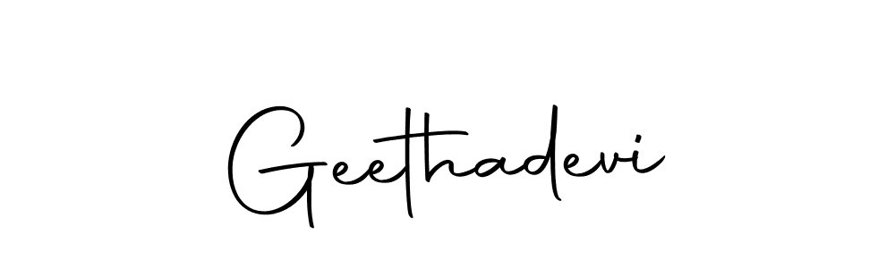 Create a beautiful signature design for name Geethadevi. With this signature (Autography-DOLnW) fonts, you can make a handwritten signature for free. Geethadevi signature style 10 images and pictures png