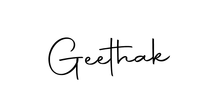 How to make Geethak signature? Autography-DOLnW is a professional autograph style. Create handwritten signature for Geethak name. Geethak signature style 10 images and pictures png