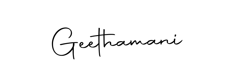 Create a beautiful signature design for name Geethamani. With this signature (Autography-DOLnW) fonts, you can make a handwritten signature for free. Geethamani signature style 10 images and pictures png