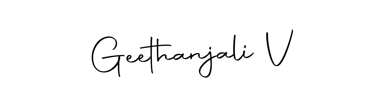 Create a beautiful signature design for name Geethanjali V. With this signature (Autography-DOLnW) fonts, you can make a handwritten signature for free. Geethanjali V signature style 10 images and pictures png