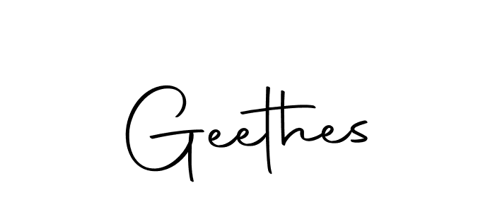 The best way (Autography-DOLnW) to make a short signature is to pick only two or three words in your name. The name Geethes include a total of six letters. For converting this name. Geethes signature style 10 images and pictures png