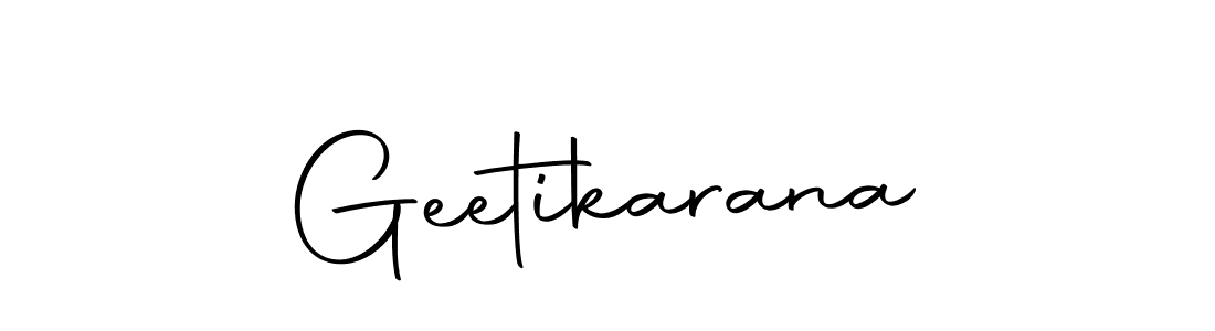 Use a signature maker to create a handwritten signature online. With this signature software, you can design (Autography-DOLnW) your own signature for name Geetikarana. Geetikarana signature style 10 images and pictures png