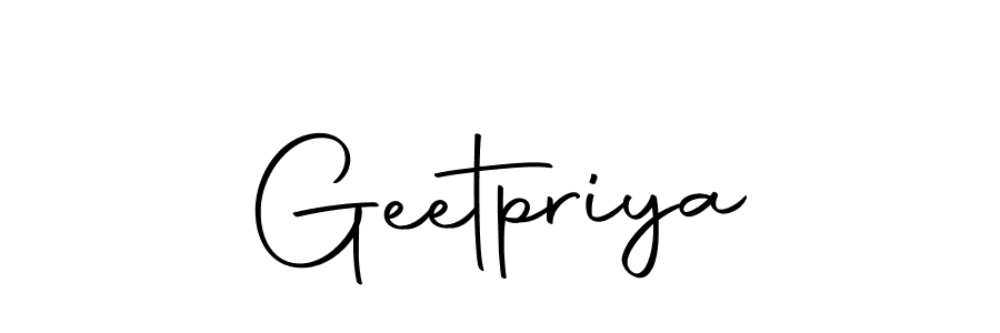 How to make Geetpriya name signature. Use Autography-DOLnW style for creating short signs online. This is the latest handwritten sign. Geetpriya signature style 10 images and pictures png
