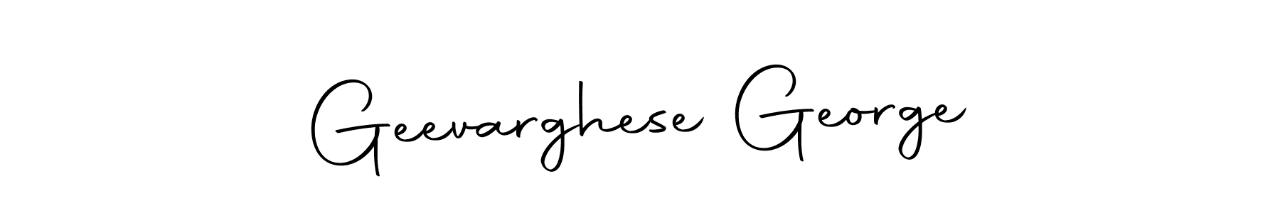 Design your own signature with our free online signature maker. With this signature software, you can create a handwritten (Autography-DOLnW) signature for name Geevarghese George. Geevarghese George signature style 10 images and pictures png