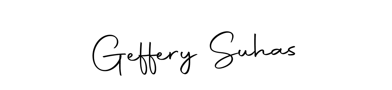 Geffery Suhas stylish signature style. Best Handwritten Sign (Autography-DOLnW) for my name. Handwritten Signature Collection Ideas for my name Geffery Suhas. Geffery Suhas signature style 10 images and pictures png