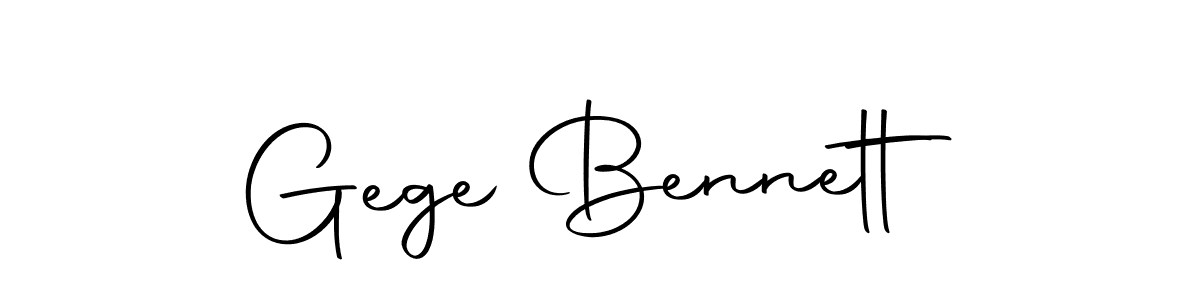 How to make Gege Bennett name signature. Use Autography-DOLnW style for creating short signs online. This is the latest handwritten sign. Gege Bennett signature style 10 images and pictures png