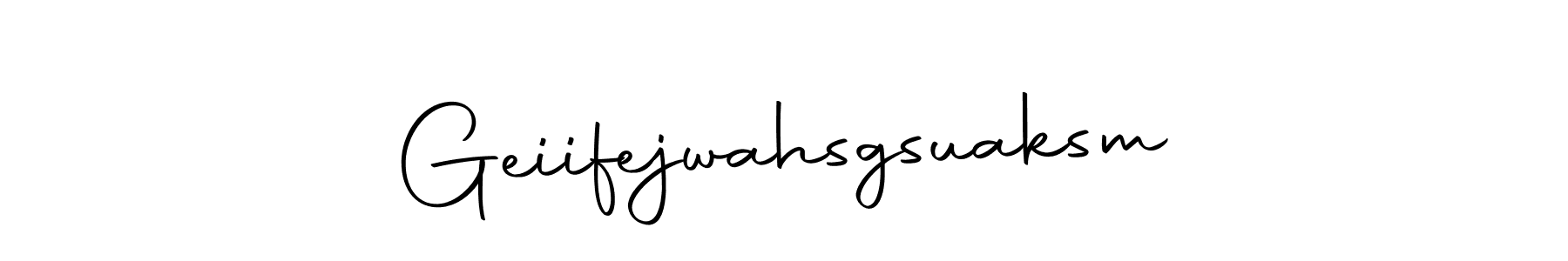 Make a beautiful signature design for name Geiifejwahsgsuaksm. Use this online signature maker to create a handwritten signature for free. Geiifejwahsgsuaksm signature style 10 images and pictures png