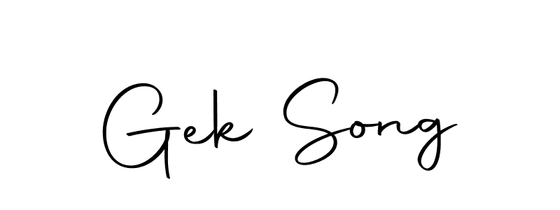 How to make Gek Song signature? Autography-DOLnW is a professional autograph style. Create handwritten signature for Gek Song name. Gek Song signature style 10 images and pictures png