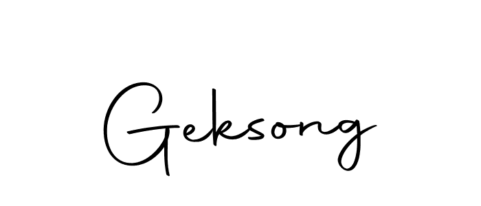 You can use this online signature creator to create a handwritten signature for the name Geksong. This is the best online autograph maker. Geksong signature style 10 images and pictures png
