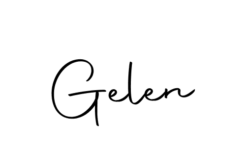 How to make Gelen name signature. Use Autography-DOLnW style for creating short signs online. This is the latest handwritten sign. Gelen signature style 10 images and pictures png