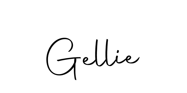 Design your own signature with our free online signature maker. With this signature software, you can create a handwritten (Autography-DOLnW) signature for name Gellie. Gellie signature style 10 images and pictures png