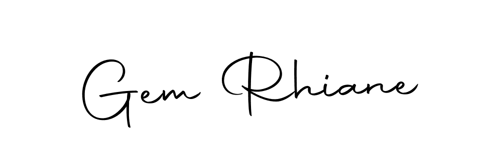 Also we have Gem Rhiane name is the best signature style. Create professional handwritten signature collection using Autography-DOLnW autograph style. Gem Rhiane signature style 10 images and pictures png