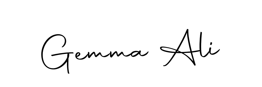 Design your own signature with our free online signature maker. With this signature software, you can create a handwritten (Autography-DOLnW) signature for name Gemma Ali. Gemma Ali signature style 10 images and pictures png