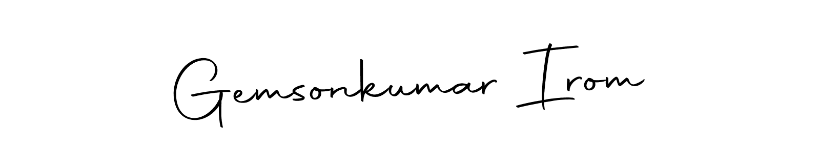 Gemsonkumar Irom stylish signature style. Best Handwritten Sign (Autography-DOLnW) for my name. Handwritten Signature Collection Ideas for my name Gemsonkumar Irom. Gemsonkumar Irom signature style 10 images and pictures png