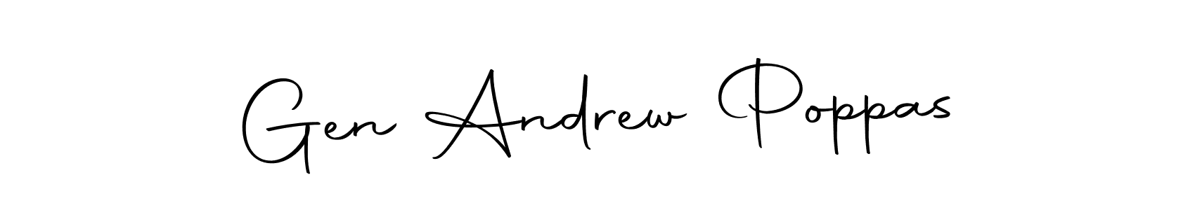 You should practise on your own different ways (Autography-DOLnW) to write your name (Gen Andrew Poppas) in signature. don't let someone else do it for you. Gen Andrew Poppas signature style 10 images and pictures png