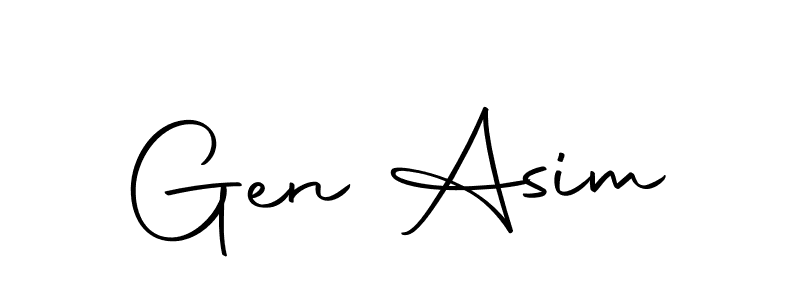 How to make Gen Asim name signature. Use Autography-DOLnW style for creating short signs online. This is the latest handwritten sign. Gen Asim signature style 10 images and pictures png