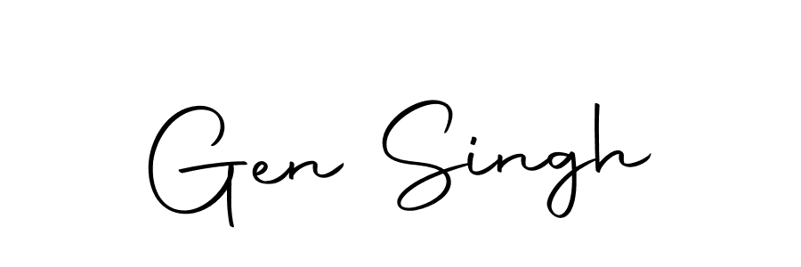 Use a signature maker to create a handwritten signature online. With this signature software, you can design (Autography-DOLnW) your own signature for name Gen Singh. Gen Singh signature style 10 images and pictures png