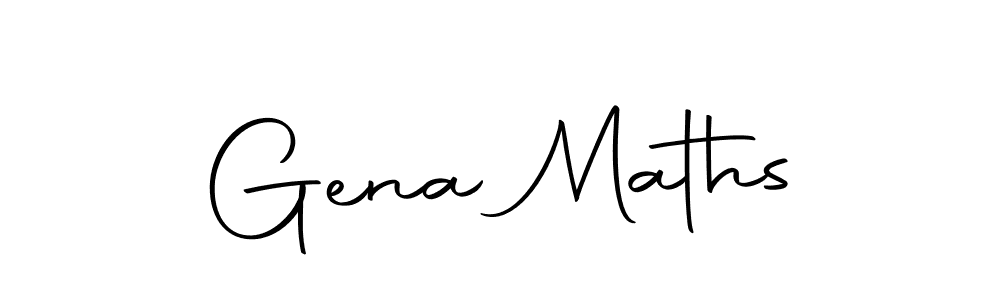 Design your own signature with our free online signature maker. With this signature software, you can create a handwritten (Autography-DOLnW) signature for name Gena Maths. Gena Maths signature style 10 images and pictures png