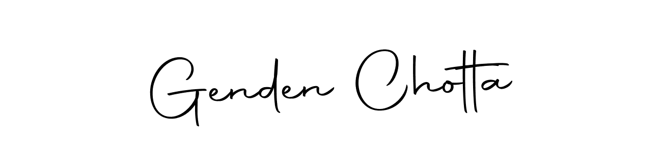 Design your own signature with our free online signature maker. With this signature software, you can create a handwritten (Autography-DOLnW) signature for name Genden Chotta. Genden Chotta signature style 10 images and pictures png