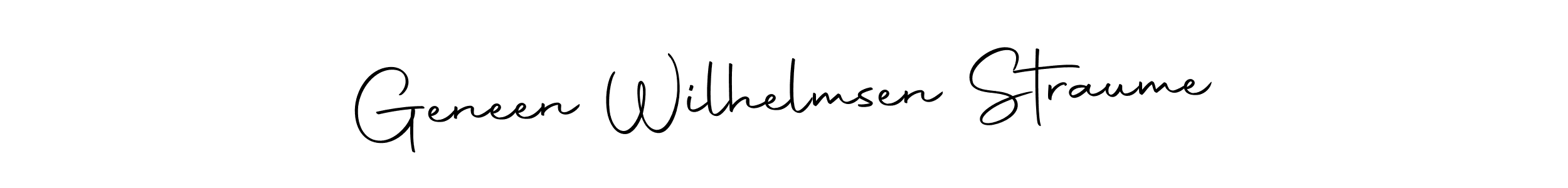 Use a signature maker to create a handwritten signature online. With this signature software, you can design (Autography-DOLnW) your own signature for name Geneen Wilhelmsen Straume. Geneen Wilhelmsen Straume signature style 10 images and pictures png