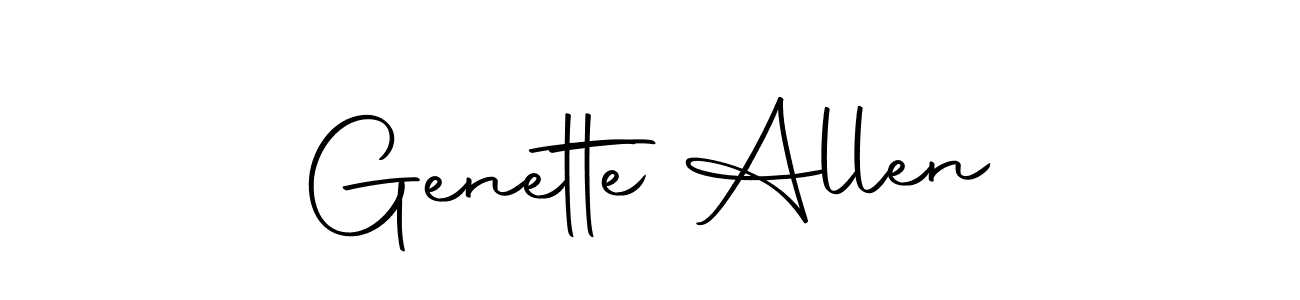 Design your own signature with our free online signature maker. With this signature software, you can create a handwritten (Autography-DOLnW) signature for name Genette Allen. Genette Allen signature style 10 images and pictures png
