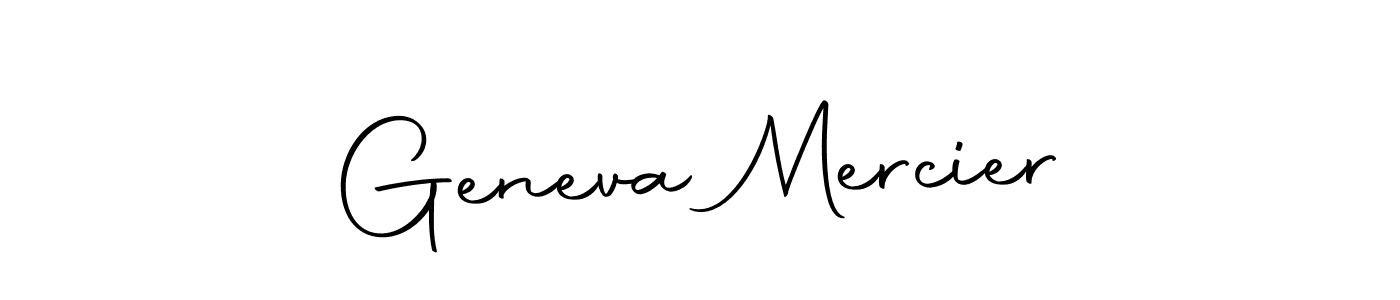 Create a beautiful signature design for name Geneva Mercier. With this signature (Autography-DOLnW) fonts, you can make a handwritten signature for free. Geneva Mercier signature style 10 images and pictures png