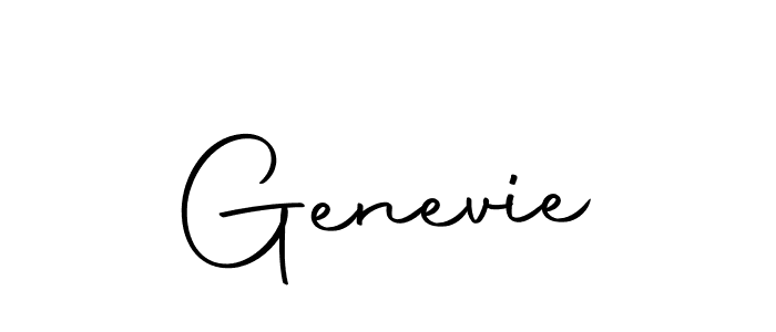 Genevie stylish signature style. Best Handwritten Sign (Autography-DOLnW) for my name. Handwritten Signature Collection Ideas for my name Genevie. Genevie signature style 10 images and pictures png