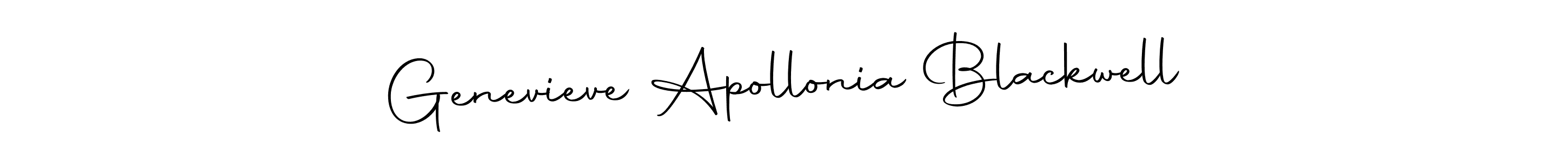 Make a beautiful signature design for name Genevieve Apollonia Blackwell. Use this online signature maker to create a handwritten signature for free. Genevieve Apollonia Blackwell signature style 10 images and pictures png