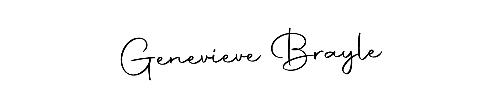 Autography-DOLnW is a professional signature style that is perfect for those who want to add a touch of class to their signature. It is also a great choice for those who want to make their signature more unique. Get Genevieve Brayle name to fancy signature for free. Genevieve Brayle signature style 10 images and pictures png