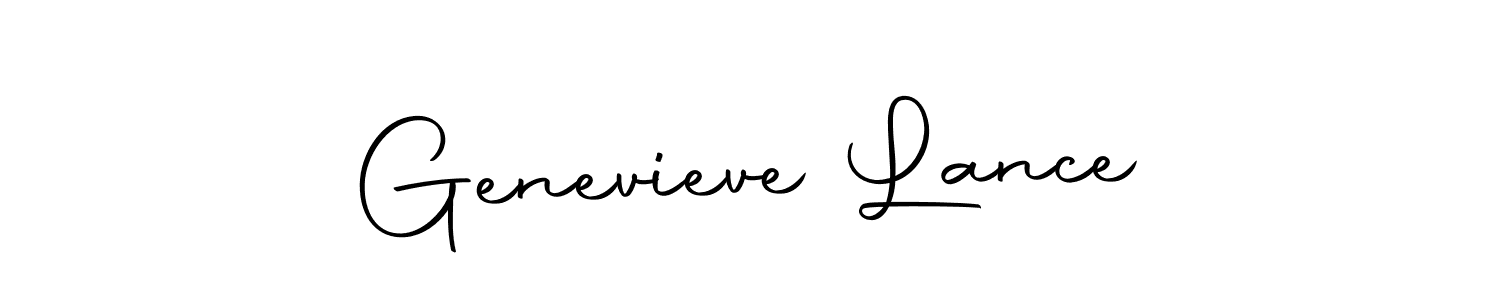 How to make Genevieve Lance name signature. Use Autography-DOLnW style for creating short signs online. This is the latest handwritten sign. Genevieve Lance signature style 10 images and pictures png