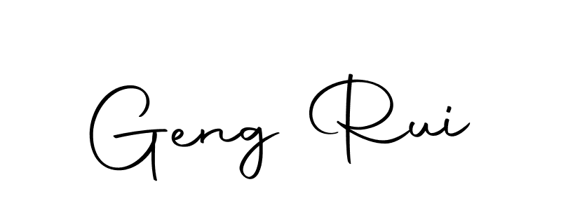 Autography-DOLnW is a professional signature style that is perfect for those who want to add a touch of class to their signature. It is also a great choice for those who want to make their signature more unique. Get Geng Rui name to fancy signature for free. Geng Rui signature style 10 images and pictures png