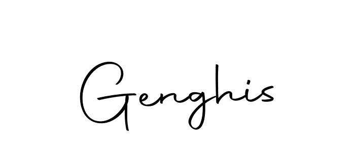 Design your own signature with our free online signature maker. With this signature software, you can create a handwritten (Autography-DOLnW) signature for name Genghis. Genghis signature style 10 images and pictures png