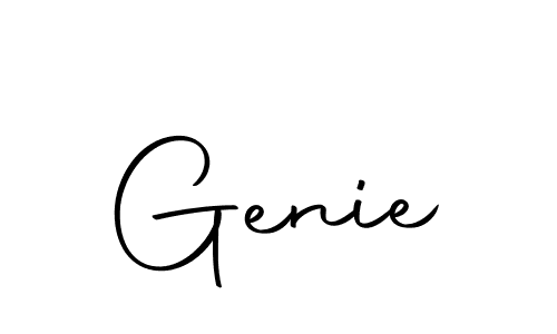 How to make Genie signature? Autography-DOLnW is a professional autograph style. Create handwritten signature for Genie name. Genie signature style 10 images and pictures png