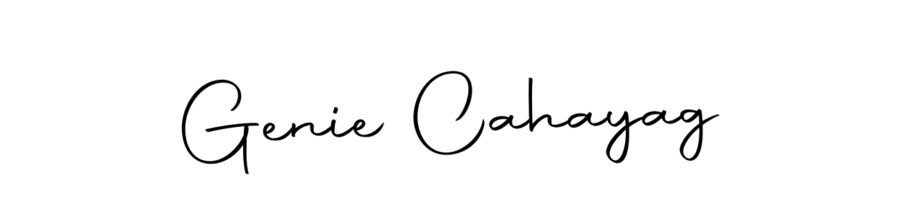 Genie Cahayag stylish signature style. Best Handwritten Sign (Autography-DOLnW) for my name. Handwritten Signature Collection Ideas for my name Genie Cahayag. Genie Cahayag signature style 10 images and pictures png