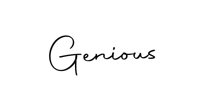 Design your own signature with our free online signature maker. With this signature software, you can create a handwritten (Autography-DOLnW) signature for name Genious. Genious signature style 10 images and pictures png