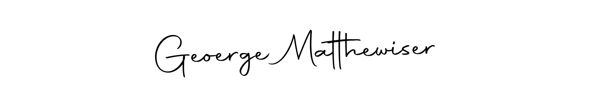 Make a short Geoerge Matthewiser signature style. Manage your documents anywhere anytime using Autography-DOLnW. Create and add eSignatures, submit forms, share and send files easily. Geoerge Matthewiser signature style 10 images and pictures png